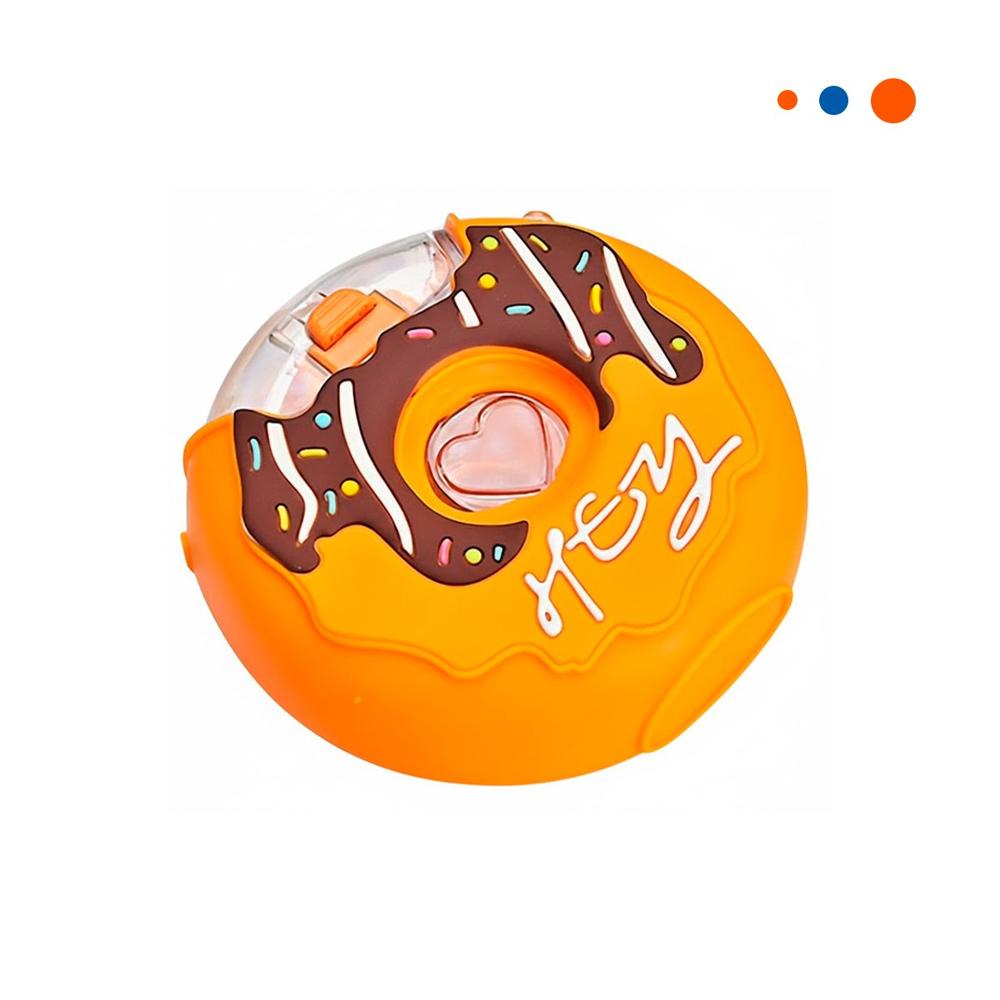 Envase Plastico Dona 14x5cm Amarillo Para Bebidas Y Casa Y Regalo Sticker