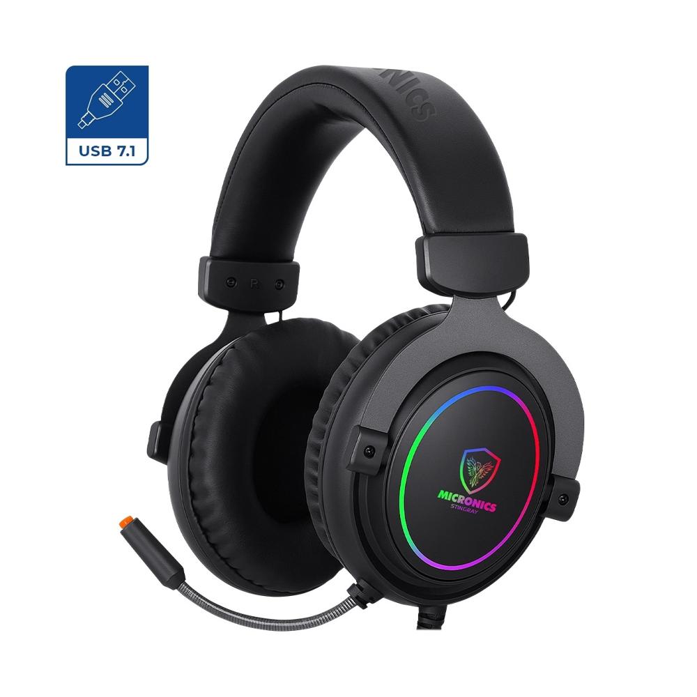 AUDIFONOS GAMER 7.1 USB MICRONICS STINGRAY