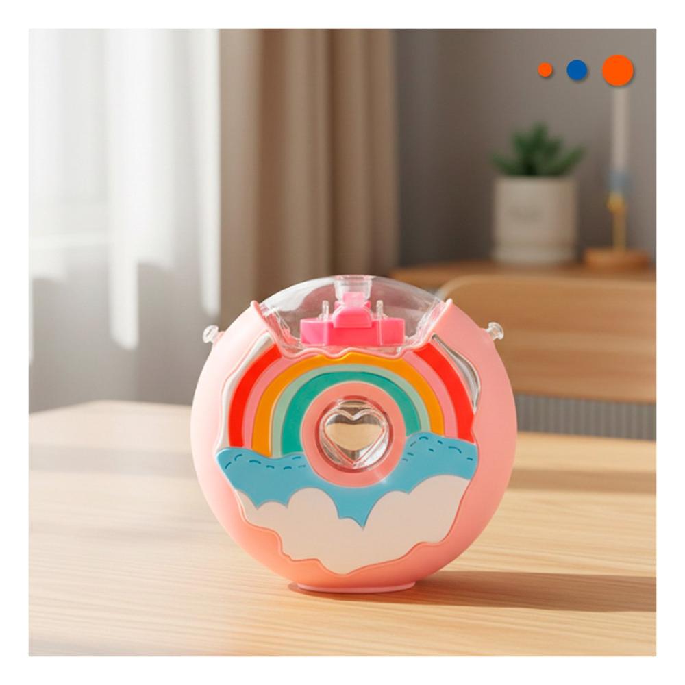 Dispositivo Circular Dona 14x5cm Rosado Arcoiris Para Agua y Jugos Naturales Y NOTAS