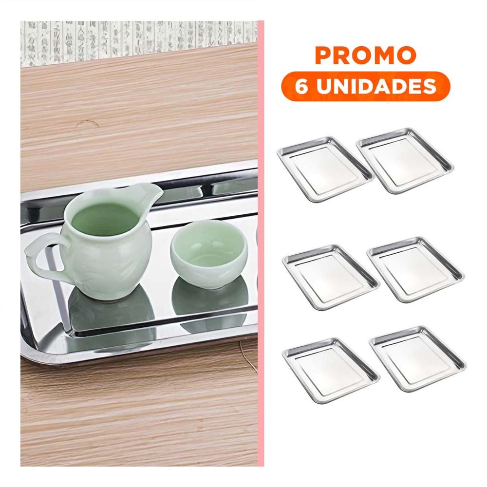 Pack6 Soporte Decorativo de Acero Para Cocina Hogar y Uso Diario Plateada YRegalo Sticker