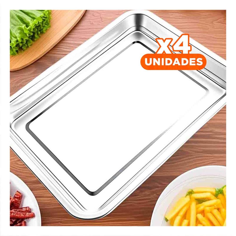 Pack4 Tablero De Acero Rectangular Plateado Para Cocina Hogar Y Eventos YRegalo Sticker