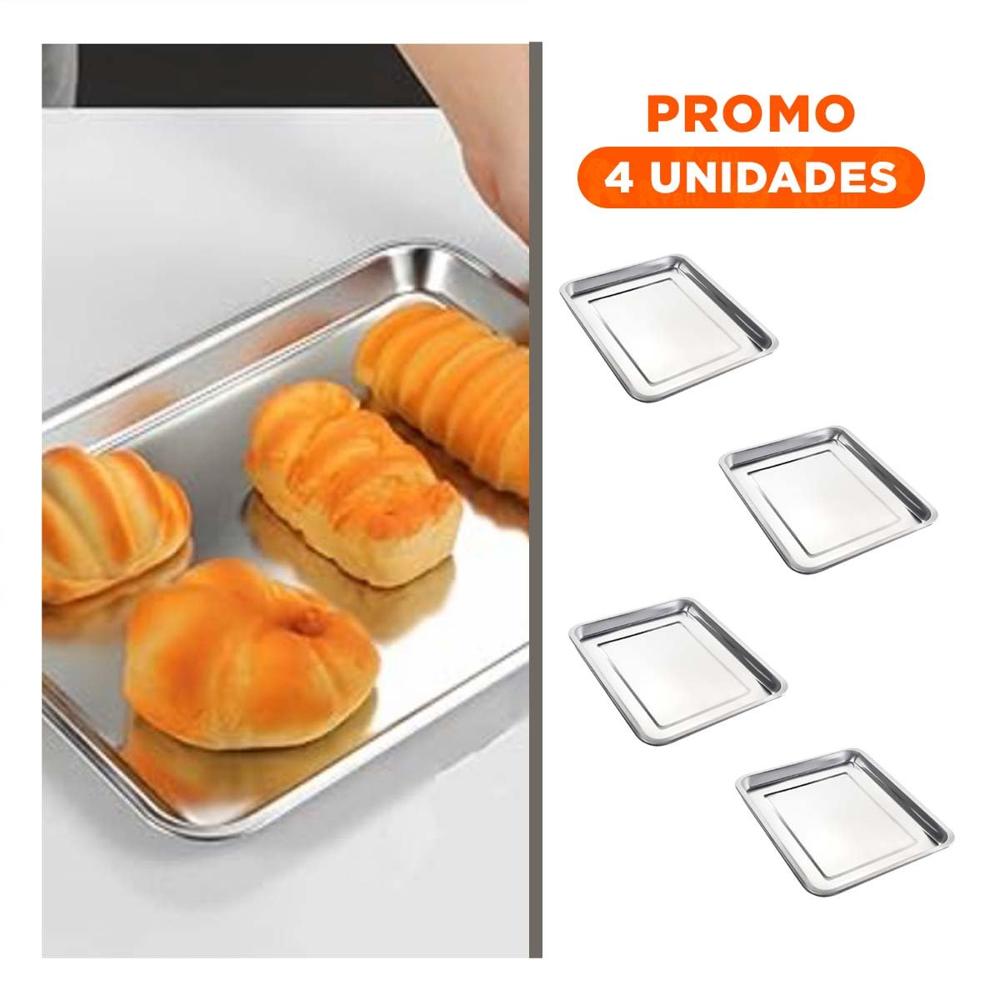 Pack4 Soporte Multifuncional de Acero Para Cocina Hogar y Decoracion Plateada