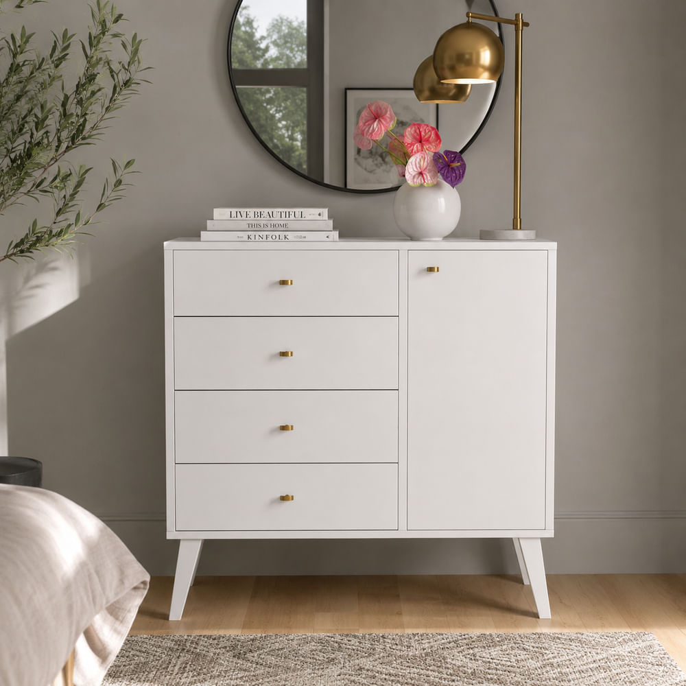 Cómoda Vintage Farisela Ventitas Home Blanco