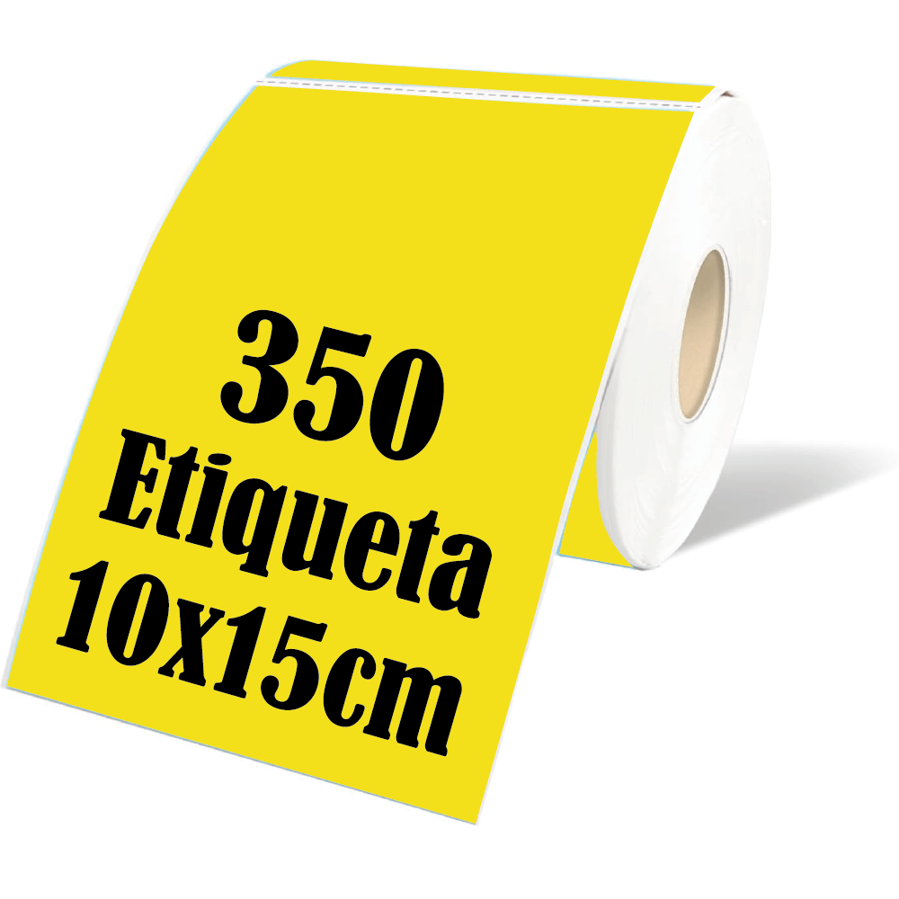 Rollo 350 Etiqueta Termica 10x15cm Amarillo