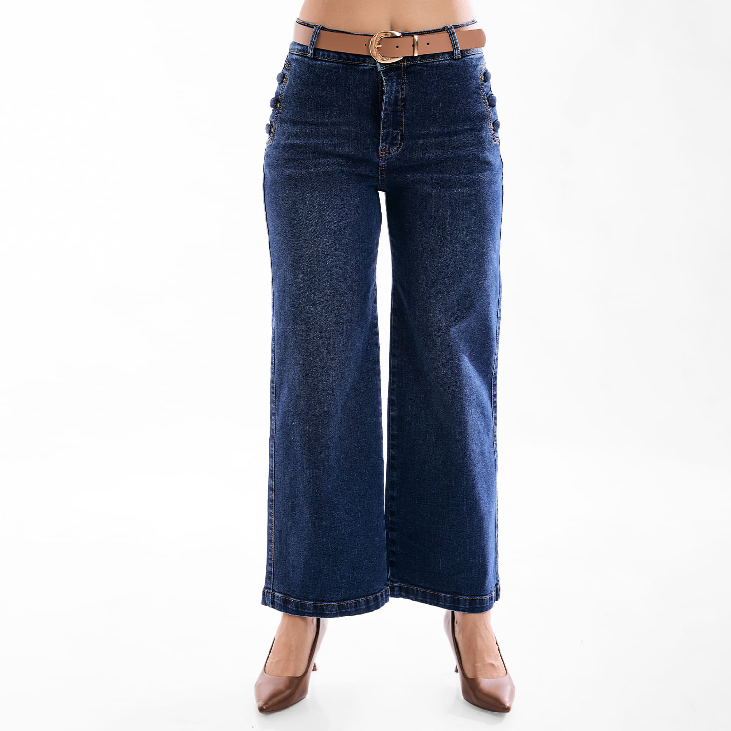 Jean Mujer Cindy Metal Petite Azul 32