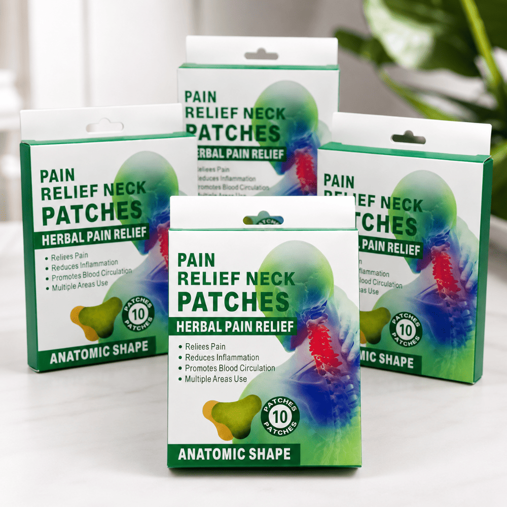 Parches para Dolor Muscular de Cuello y Cervicales con Extractos Naturales 10 Unidades