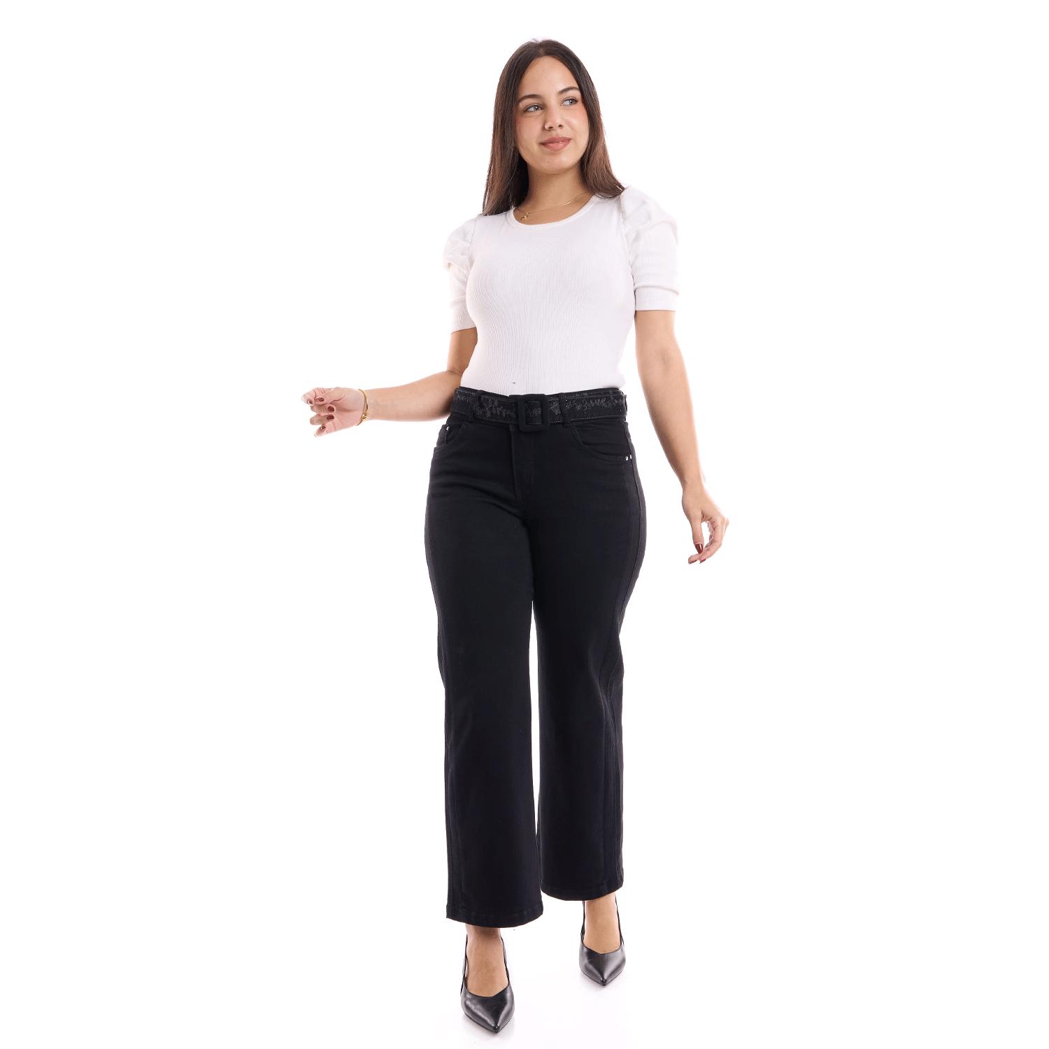 Jean Mujer Guadalajara Metal Straight Negro 30