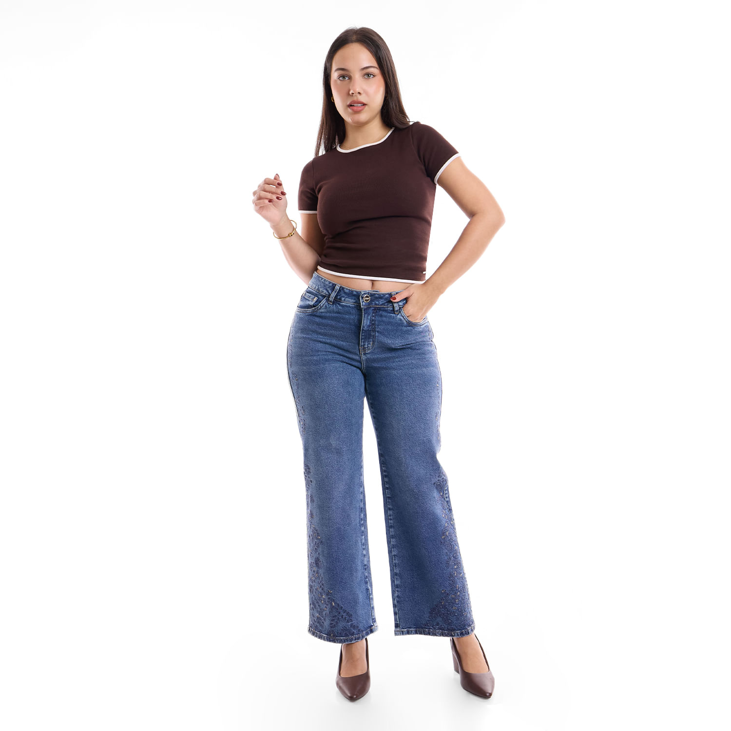 Jean Mujer Katrina Metal Straight Azul 32