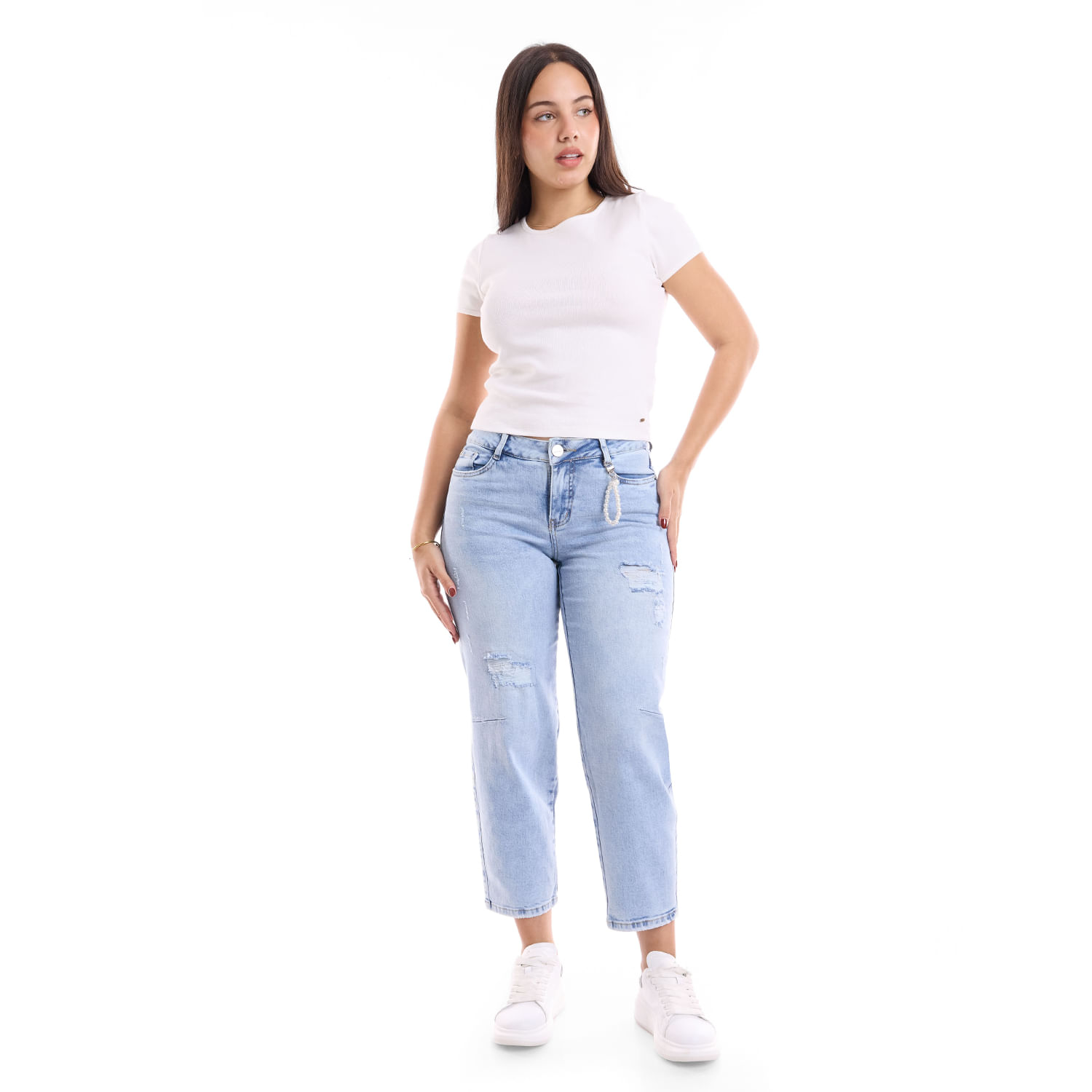 Jean Mujer Eva Metal Baggy Celeste Bebé 30