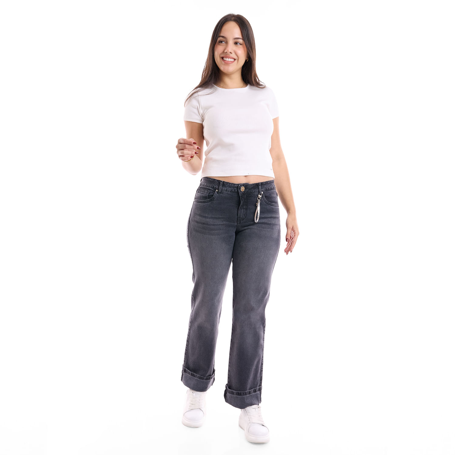 Jean Mujer Shakira Metal Straight Grafito 30