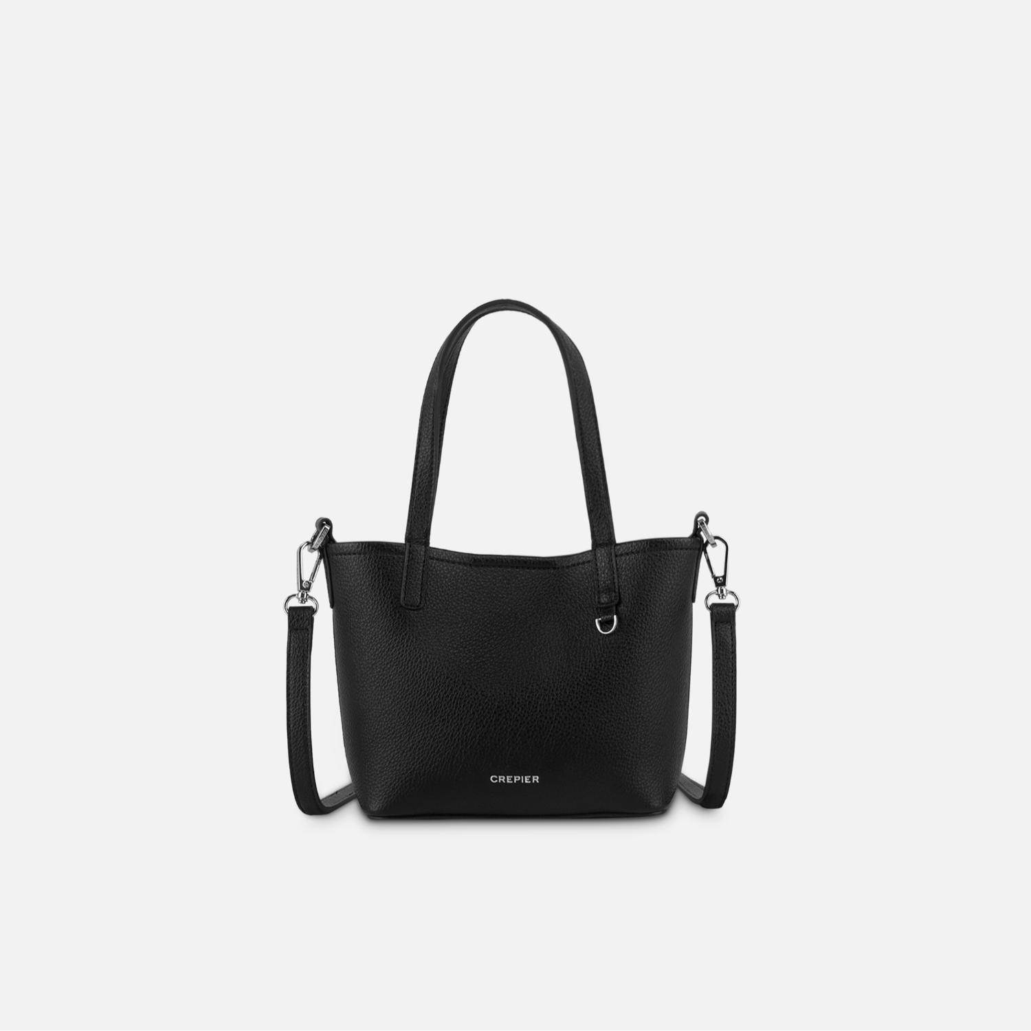 Cartera Satchel Crepier Clarise Chico Negro