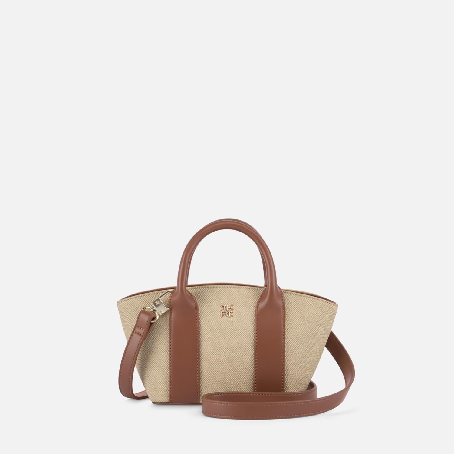 Cartera Satchel Crepier Julieta Chico Beige