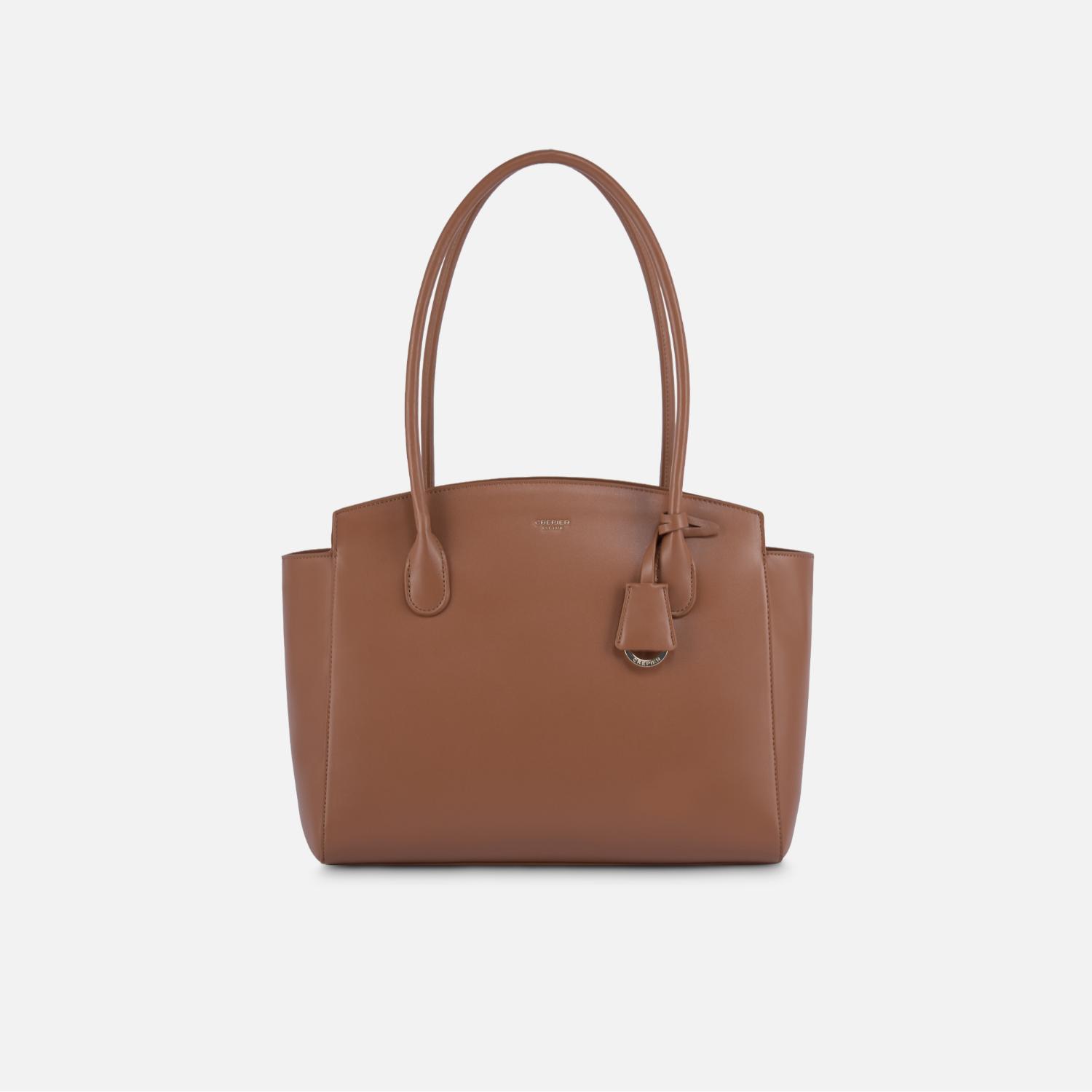 Cartera Satchel Crepier Rhina Grande Chocolate