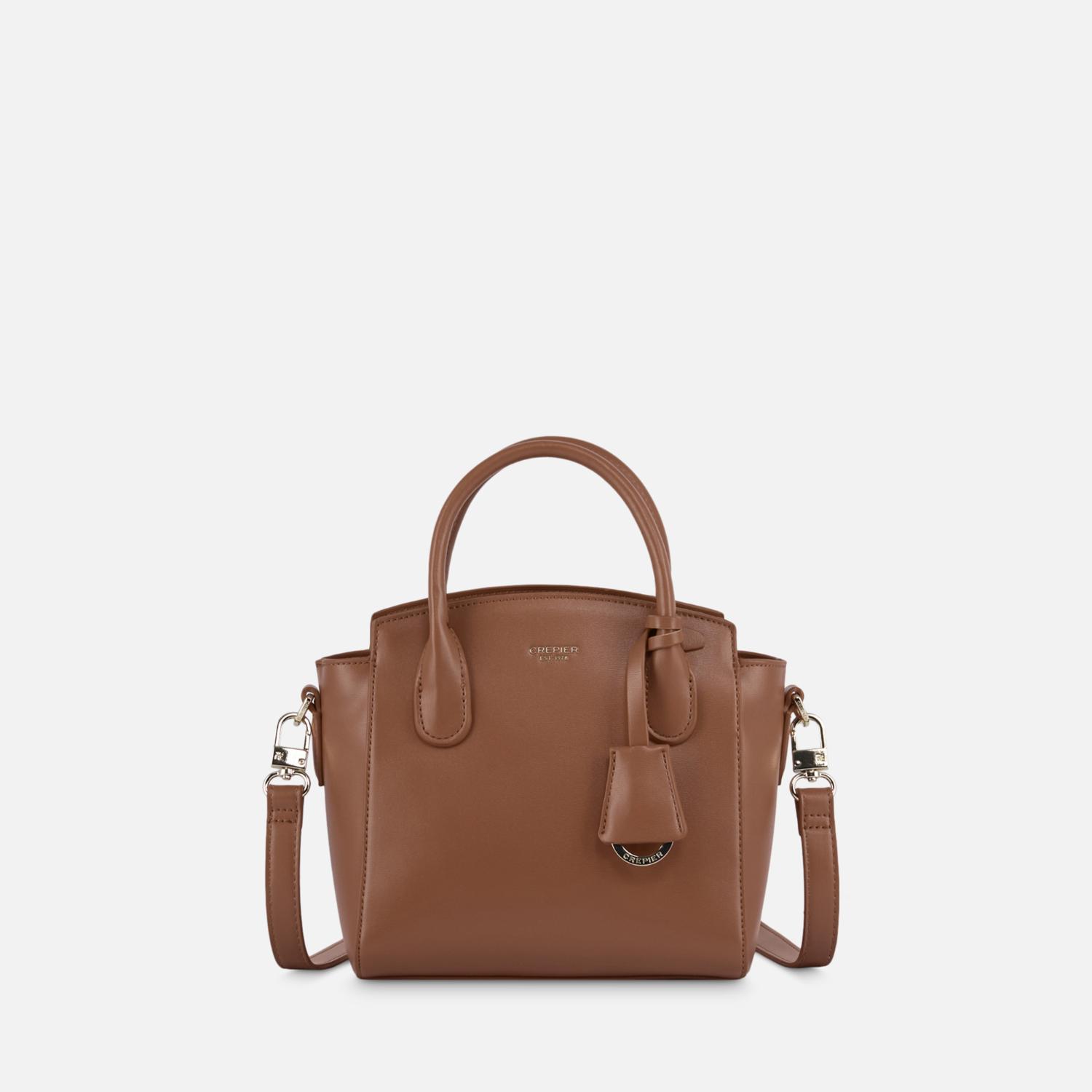 Cartera Satchel Crepier Rhina Mediano Chocolate