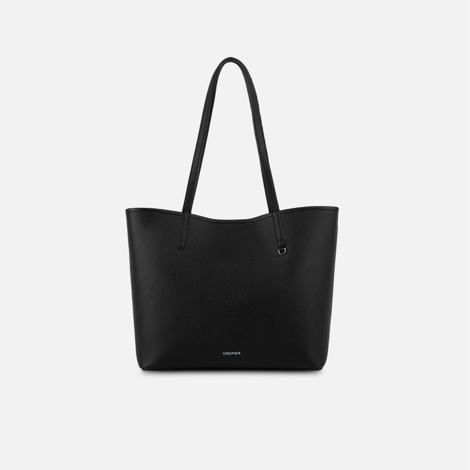 Bolso Tote Crepier Clarise Grande Negro