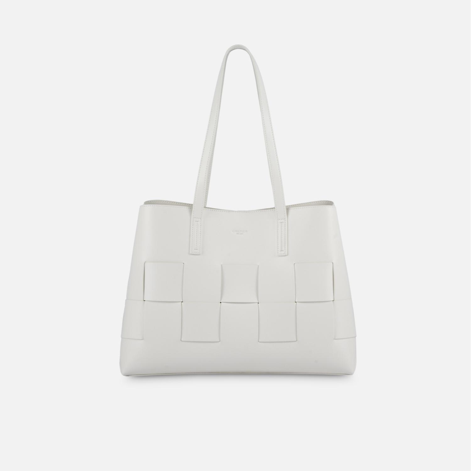 Bolso Tote Crepier Harper Grande Hueso
