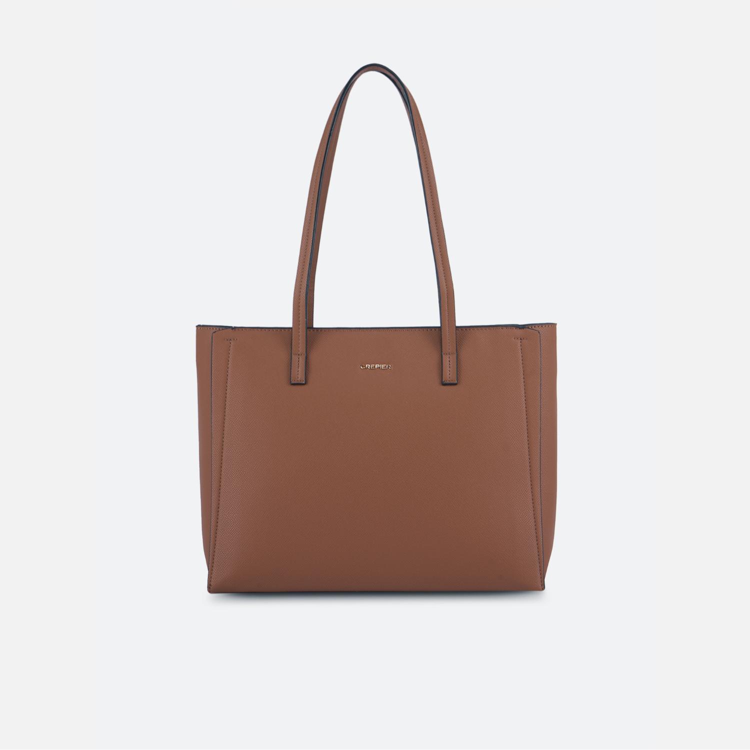 Bolso Tote Crepier Priscila Grande Chocolate