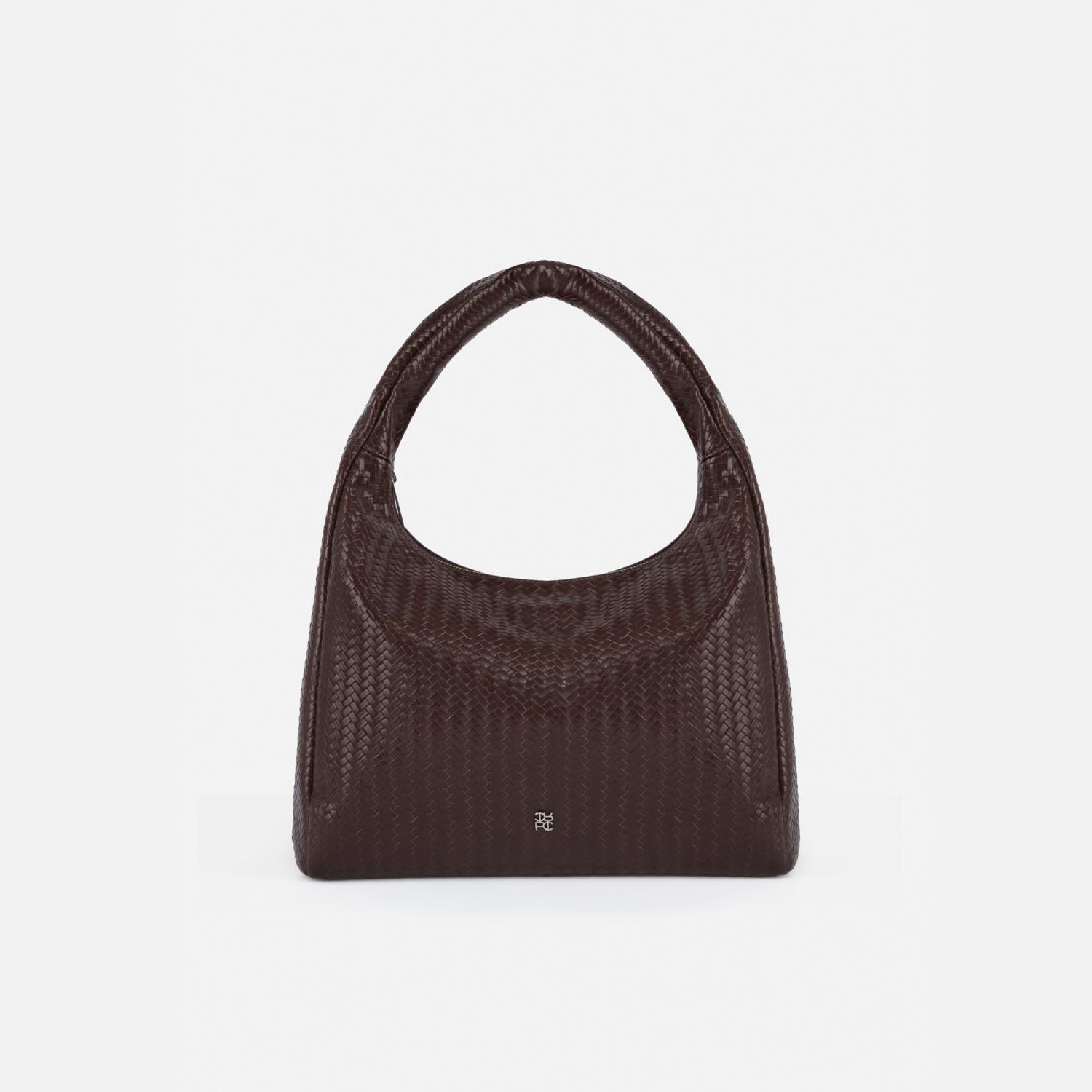 Cartera Hobo Crepier Annette Grande Marrón