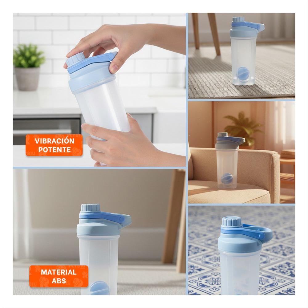Envase Tomatodo Shaker 500ml Celeste para Licuados y Bebidas Saludables YLigas Regalo
