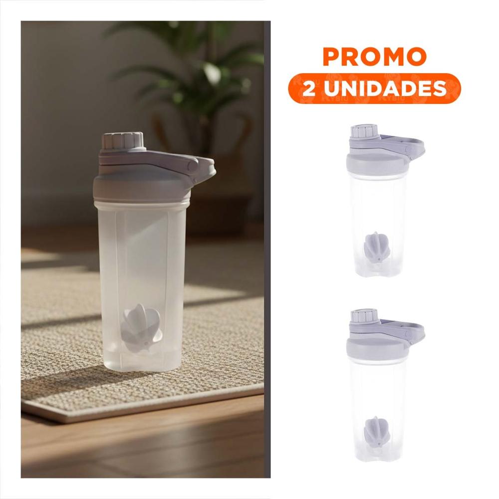 Pack2 Frasco Tomatodo Shaker 500ml Plomo para Bebidas y Licuados Hogar YRegalo Sticker