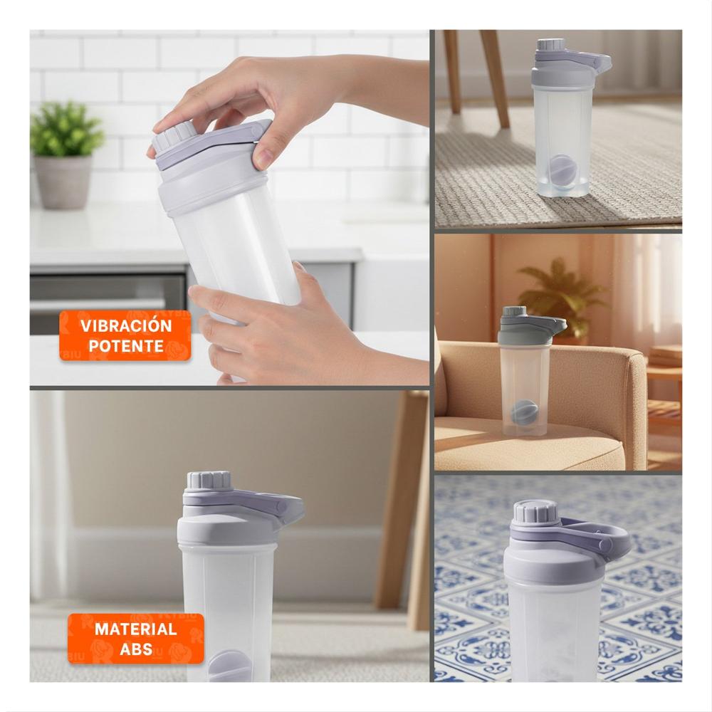 Envase Tomatodo Shaker 500ml Plomo para Licuados y Bebidas Saludables YLigas Regalo