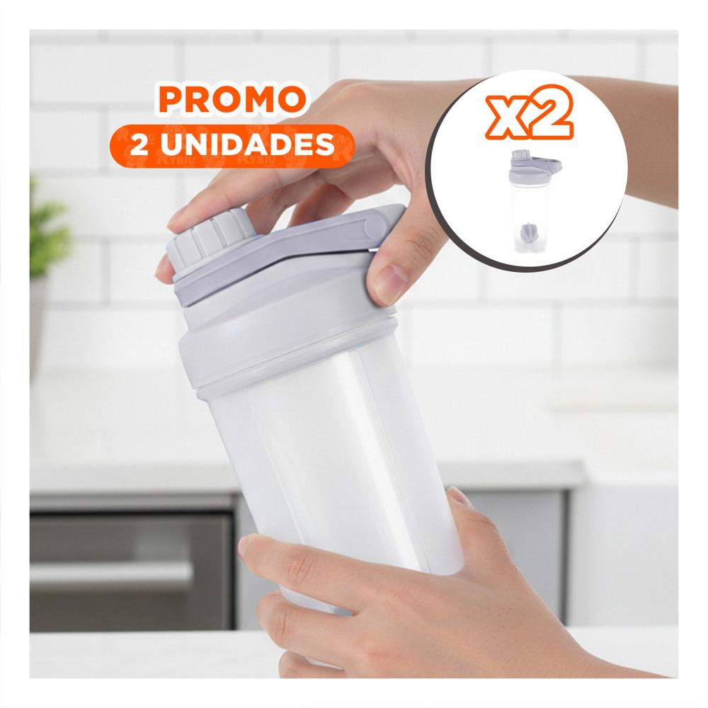 Pack2 Botella Tomatodo Shaker 500ml Plomo para Gym y Hidratación Diario