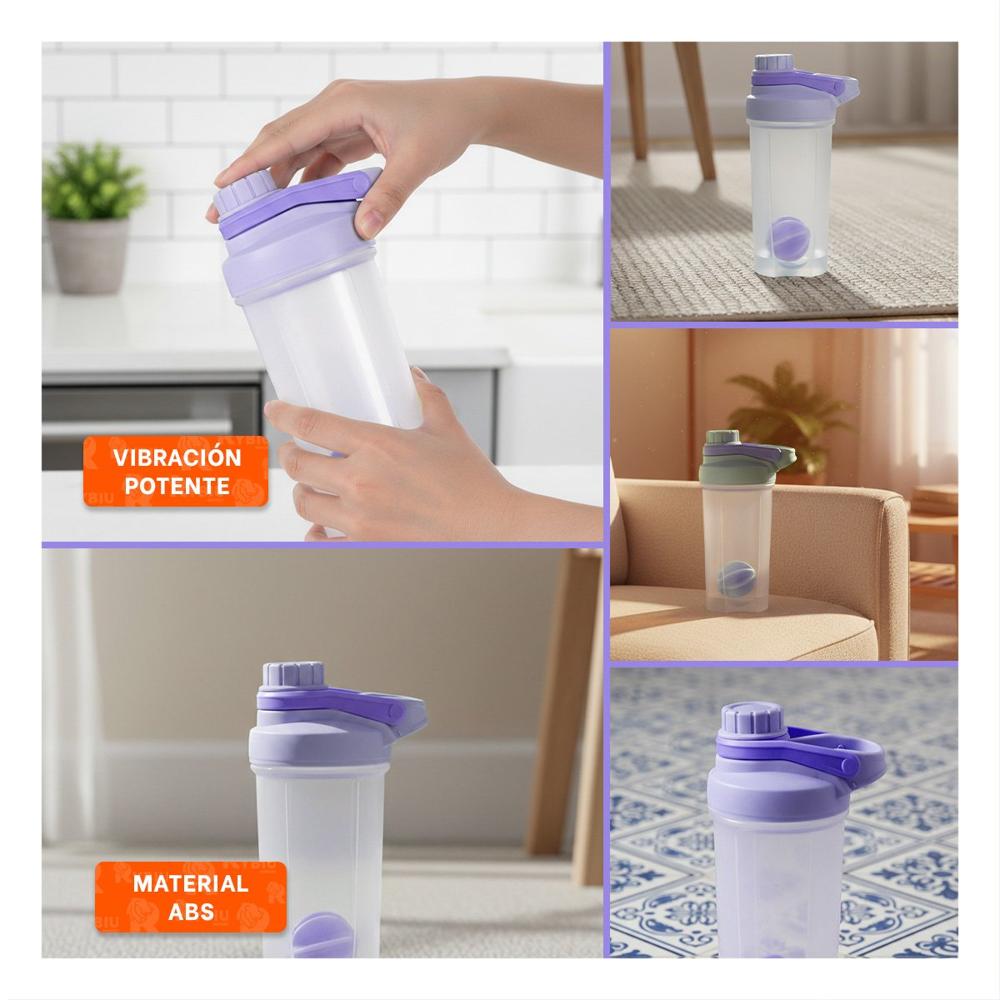 Envase Tomatodo Shaker 500ml Lila para Licuados y Bebidas Saludables YLigas Regalo