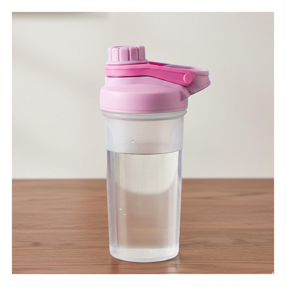 Bidón Tomatodo Shaker 500ml Rosado Práctico para Agua y Batidos Y notas