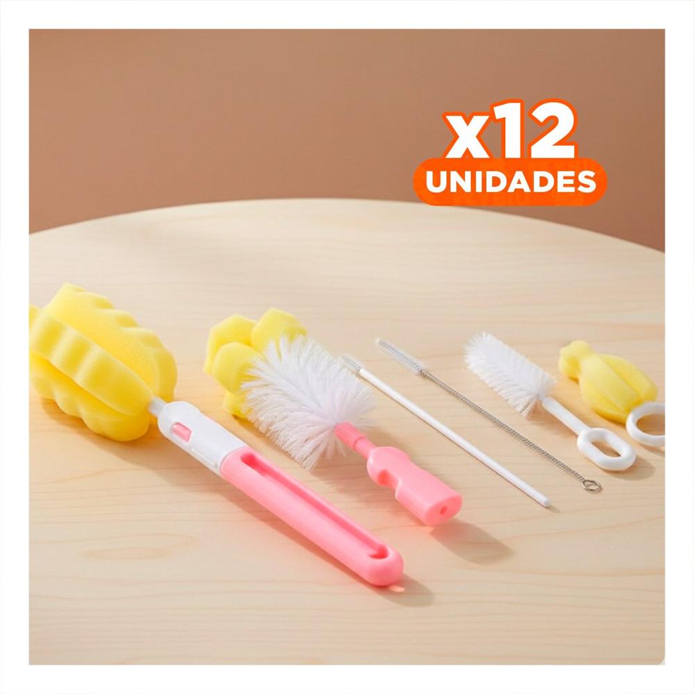 Pack12 Articulo con Base que Organiza Accesorios en Casa 6pzs Base Rosado Y Regalo Sticker