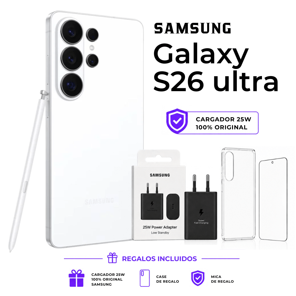 SAMSUNG GALAXY S26 ULTRA 1TB 16GB - BLANCO regalos