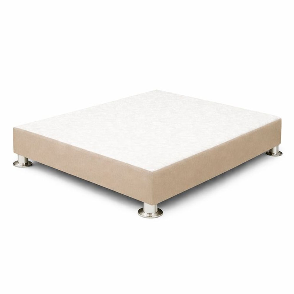 Base de Cama Confort Cromo Beige 2 Plazas Beige