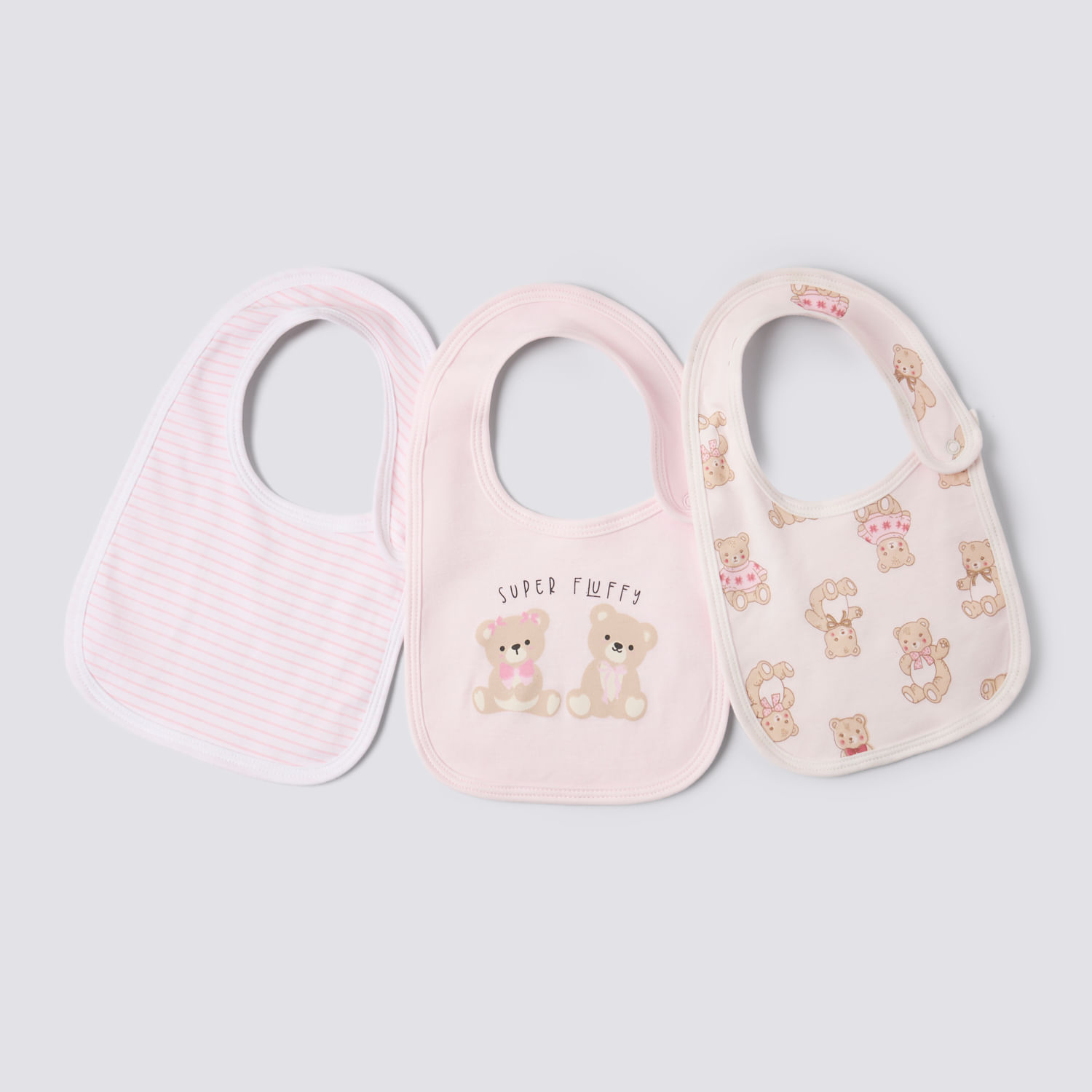 Babero Recién Nacido Pack X3 Baby Circus Rosado Talla única