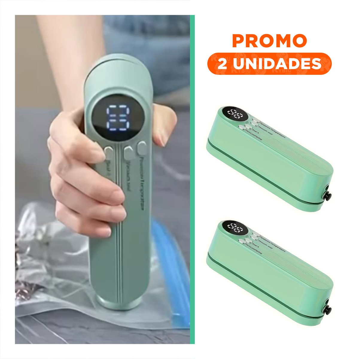 Pack2 Aparato Seguro de  al Vacio Verde para Cocina Hogar YRegalo Sticker