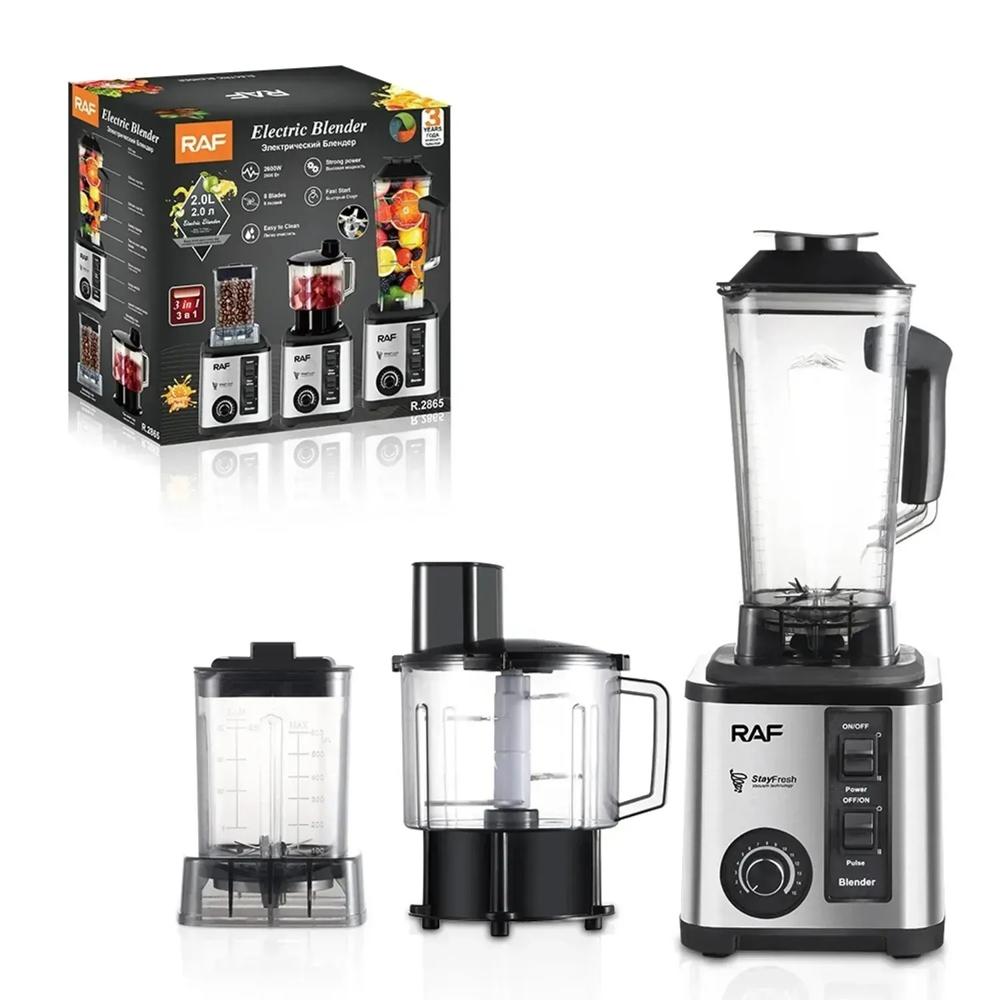 LICUADORA RAF 3 EN 1 TRITURA HIELO 2600 WATTS DE 15 VELOCIDADES