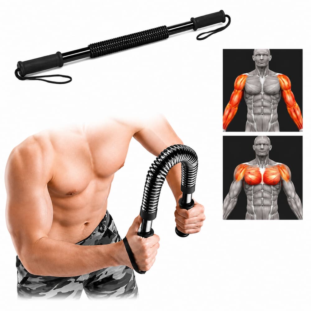 Barra para Ejercicios de Fuerza 20 Kg Pecho Brazos Espalda y Hombros