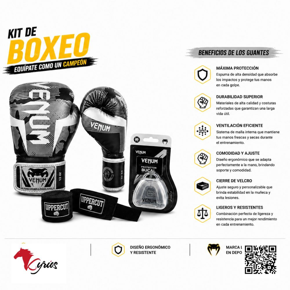 Guantes De Box Nacional Color Plomo