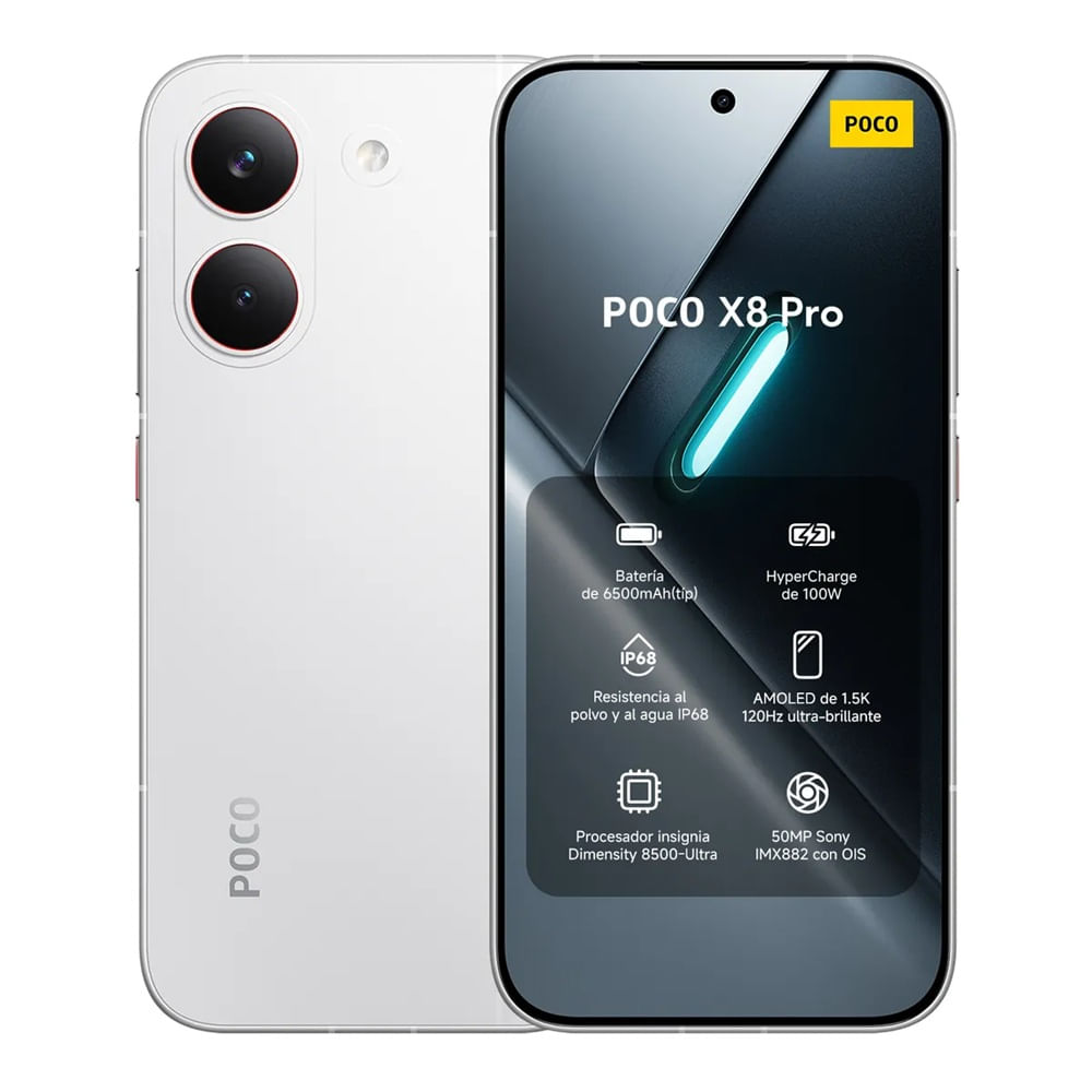 Poco X8 Pro 5G 12Gb Ram 512GB Rom Blanco Registrado con Mica Hidrogel