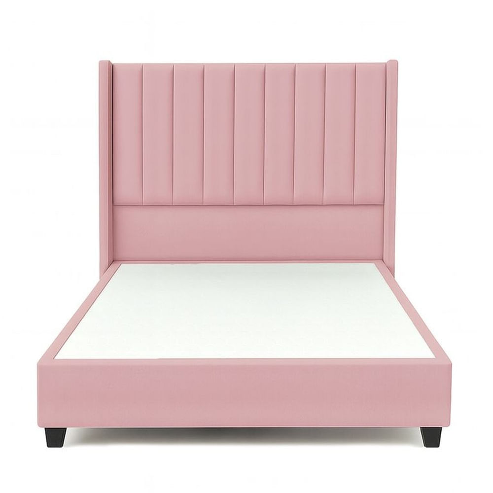 Cama Tapizada Confort Lineal Palo Rosa 2 Plazas Palo Rosa