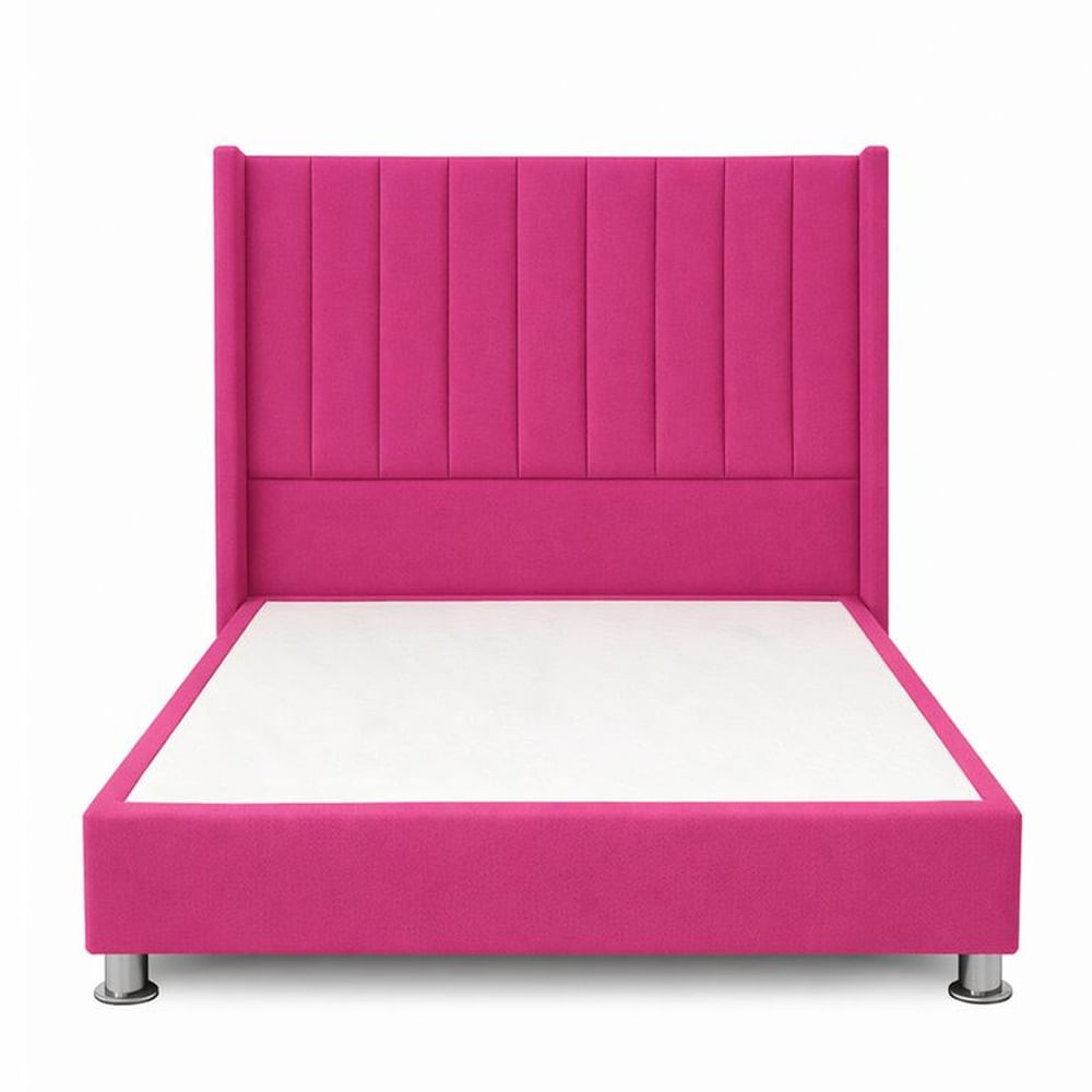 Cama Tapizada Confort Lineal Cromo Fucsia 2 Plz Fucsia