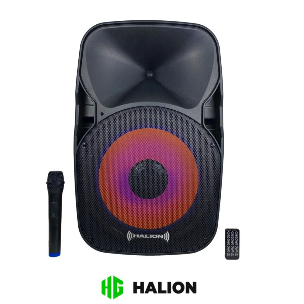 Parlante Portatil Halion RHA 15EB 800W PMPO USB BT 01 Micrófono