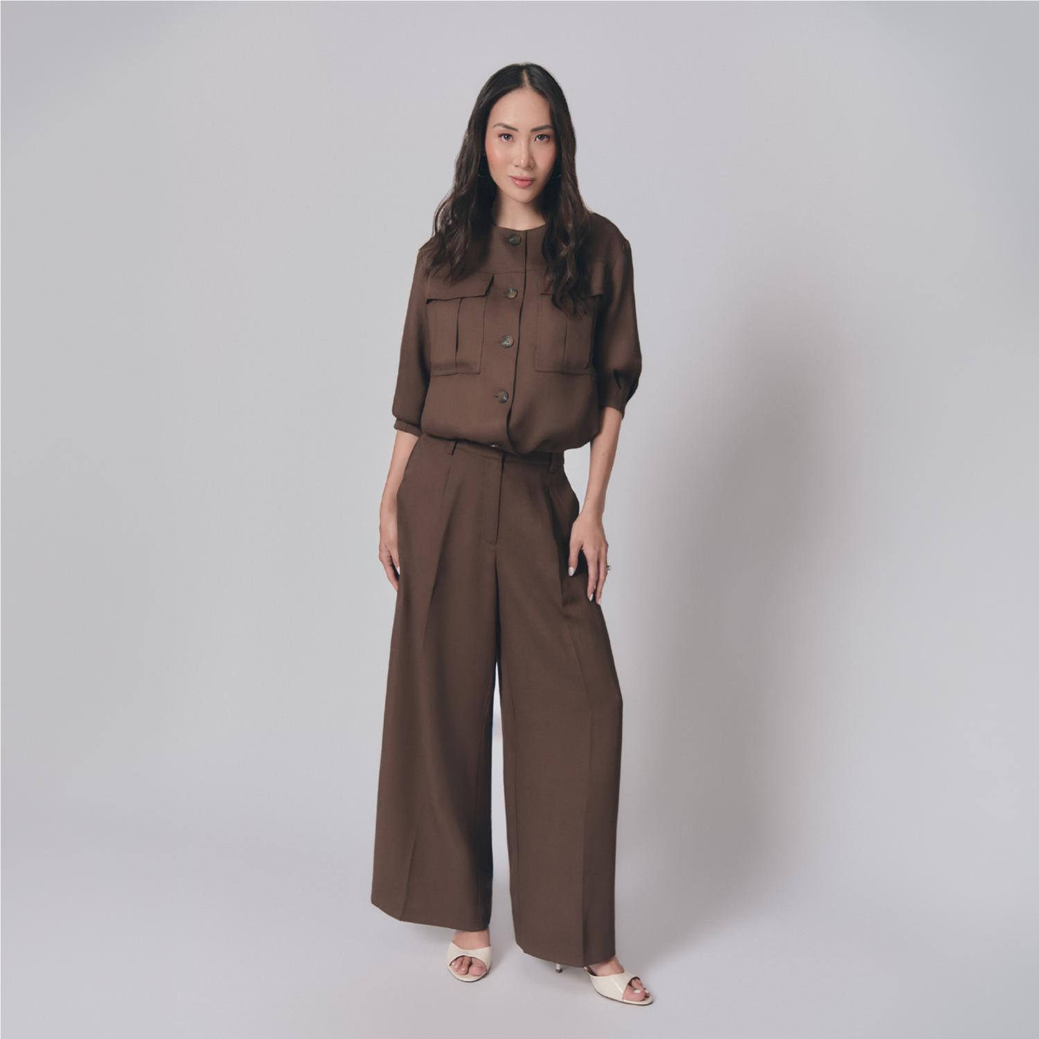 Pantalón Mujer Round Malabar Marrón S