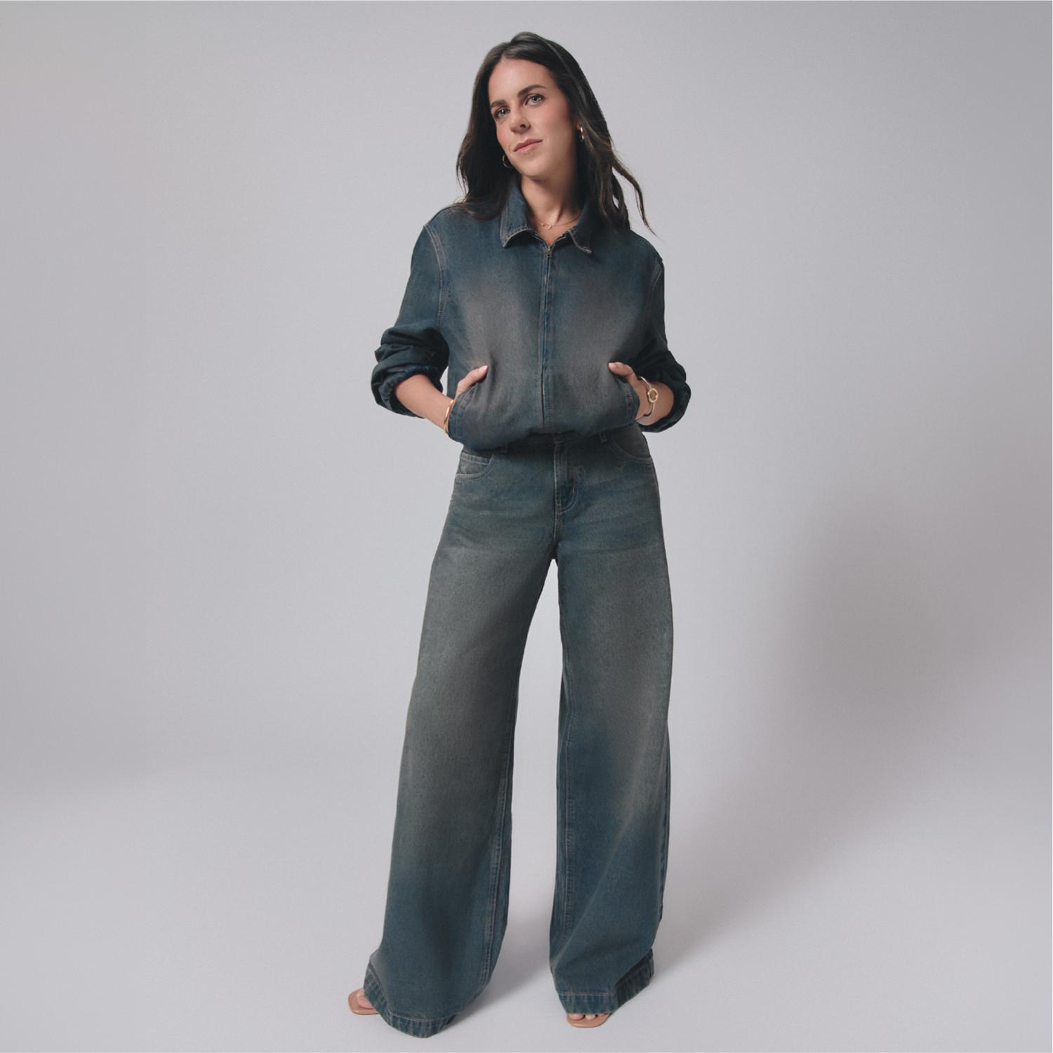 Jean Mujer Acid Hypnotic Wide Leg Azul 28