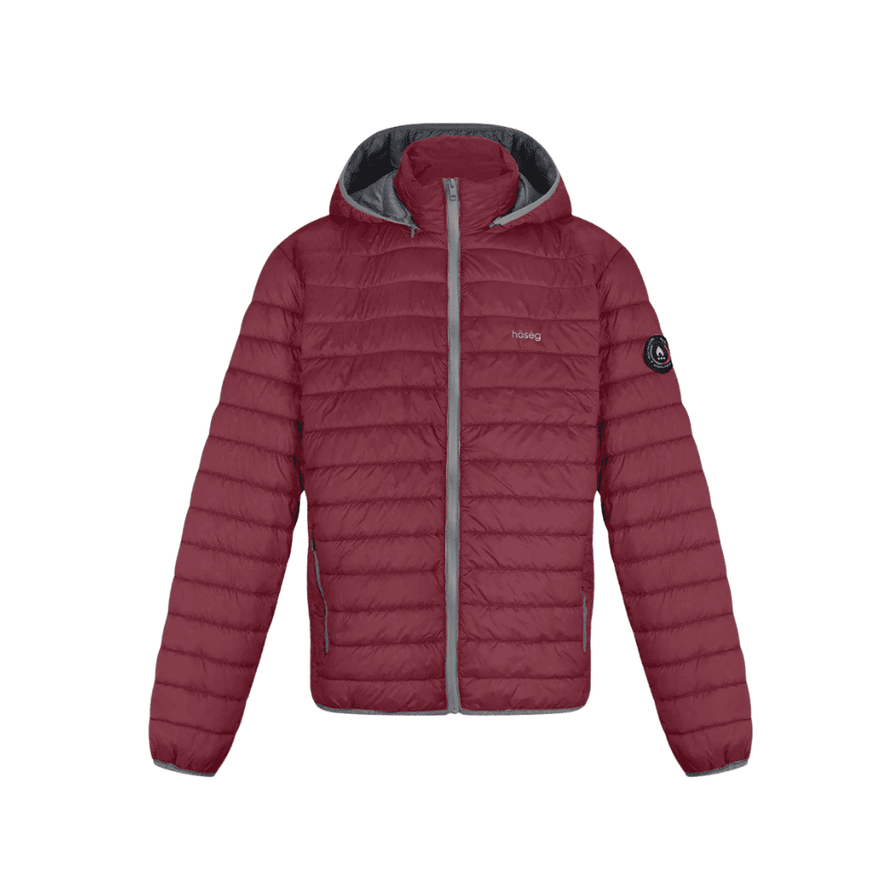 CASACA ALPAFILL HOODED LIGHT PUFFER HOMBRE PLUM