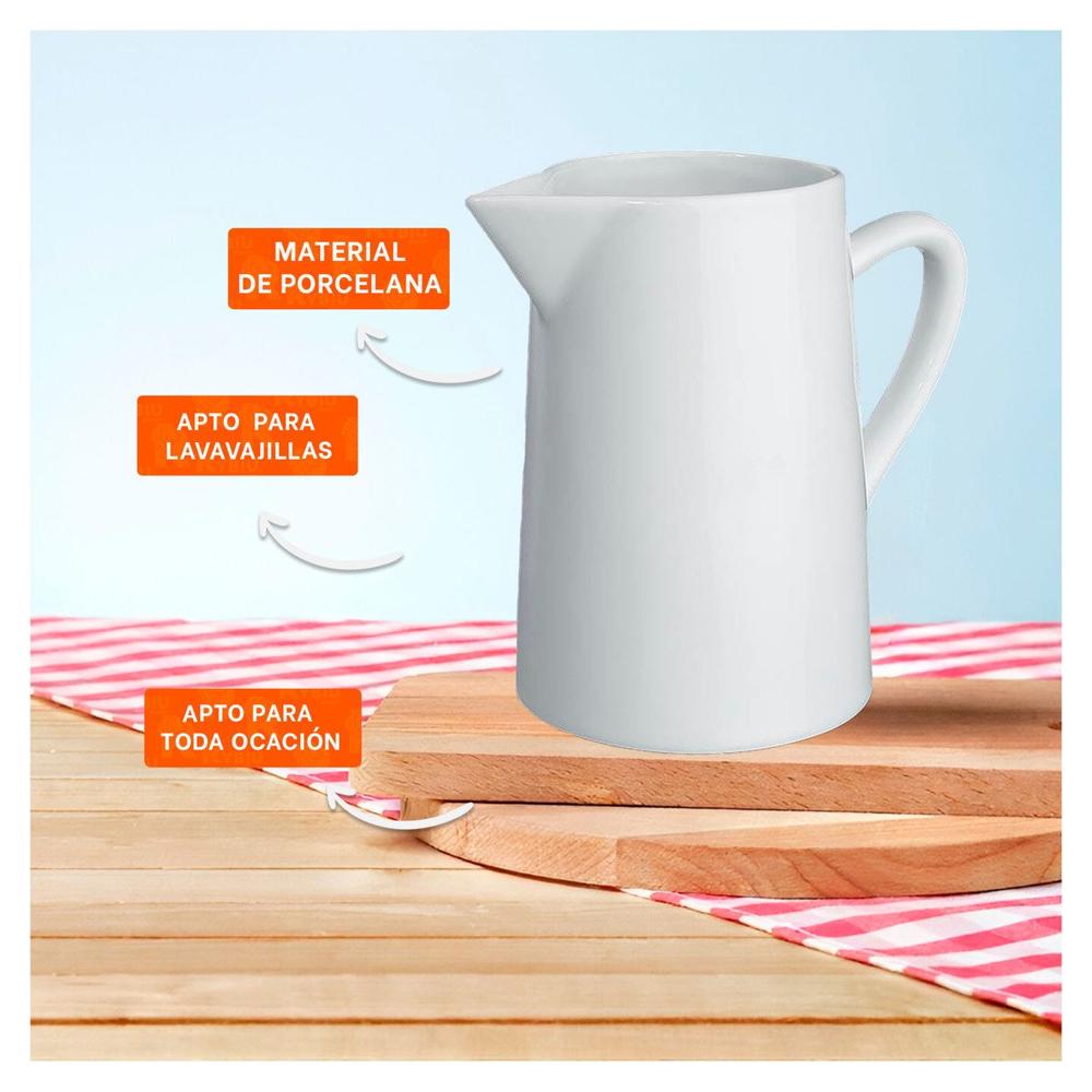 Vasija de Ceramica Blanco para Comedor y Encuentros Familiares en Casa Y Regalo Sticker