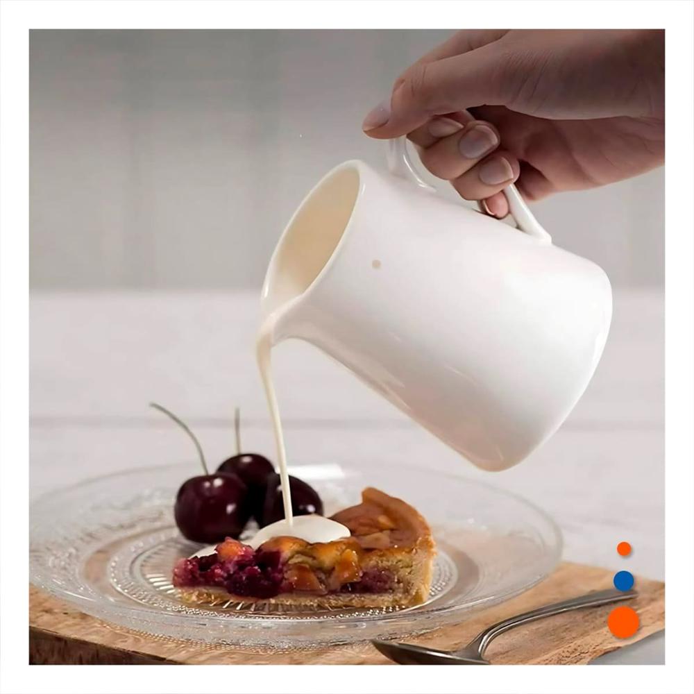 Pieza de Ceramica Blanco para Servicio de Bebidas en Hogar y Eventos Y notas