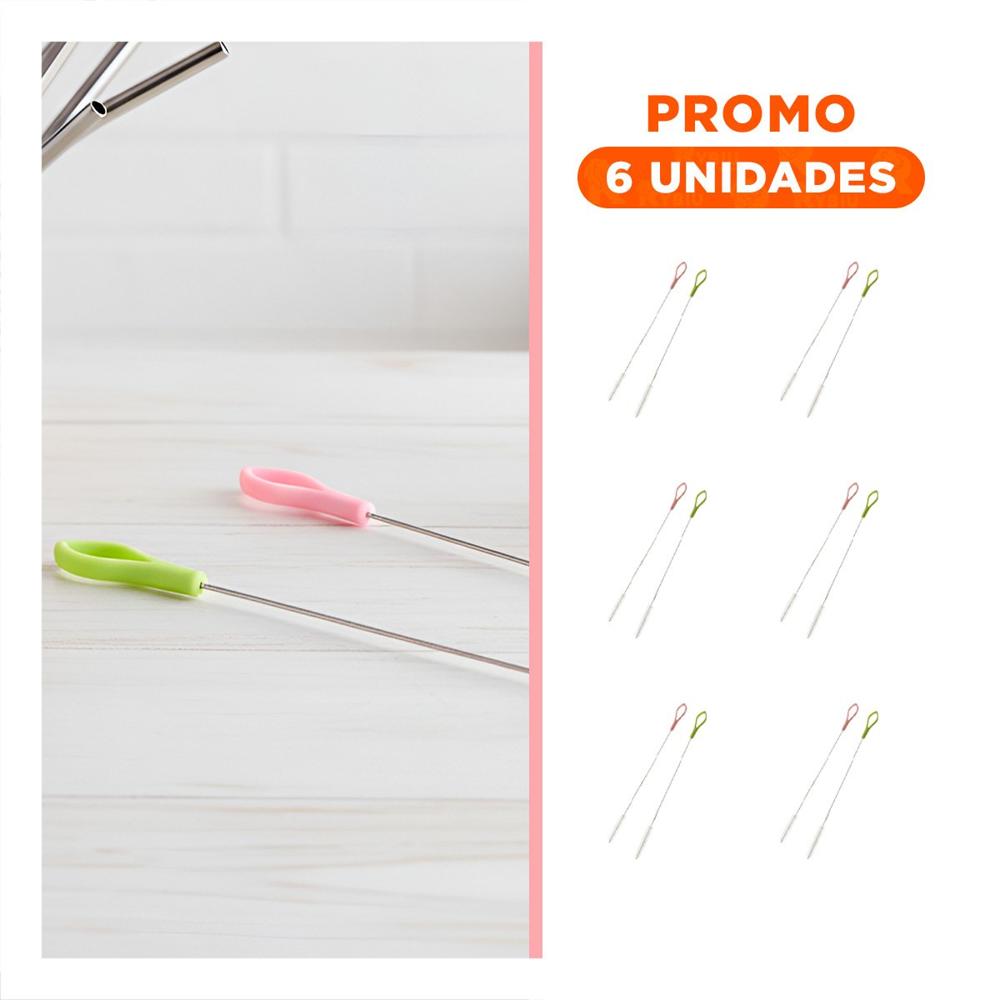 Pack6 Espatula que Facilita Higiene Diaria 2pzs 19.5cm Verde y Rosado Y Regalo Sticker