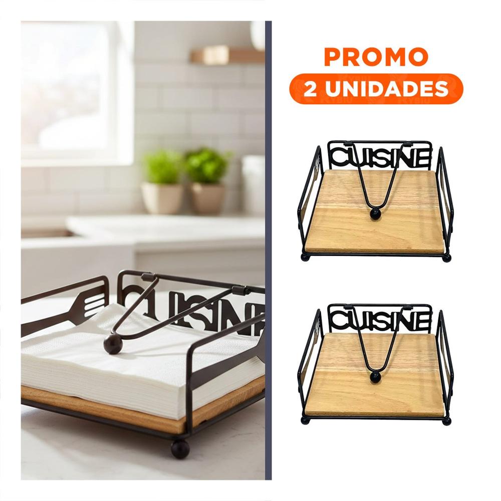 Pack2 Estructura de Mesa de Madera y Acero Negro para Cocina Y Regalo Sticker