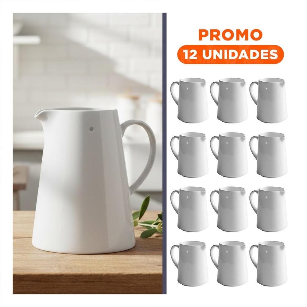 Pack12 Pieza Elegante de Ceramica Blanco para Servicio en Eventos