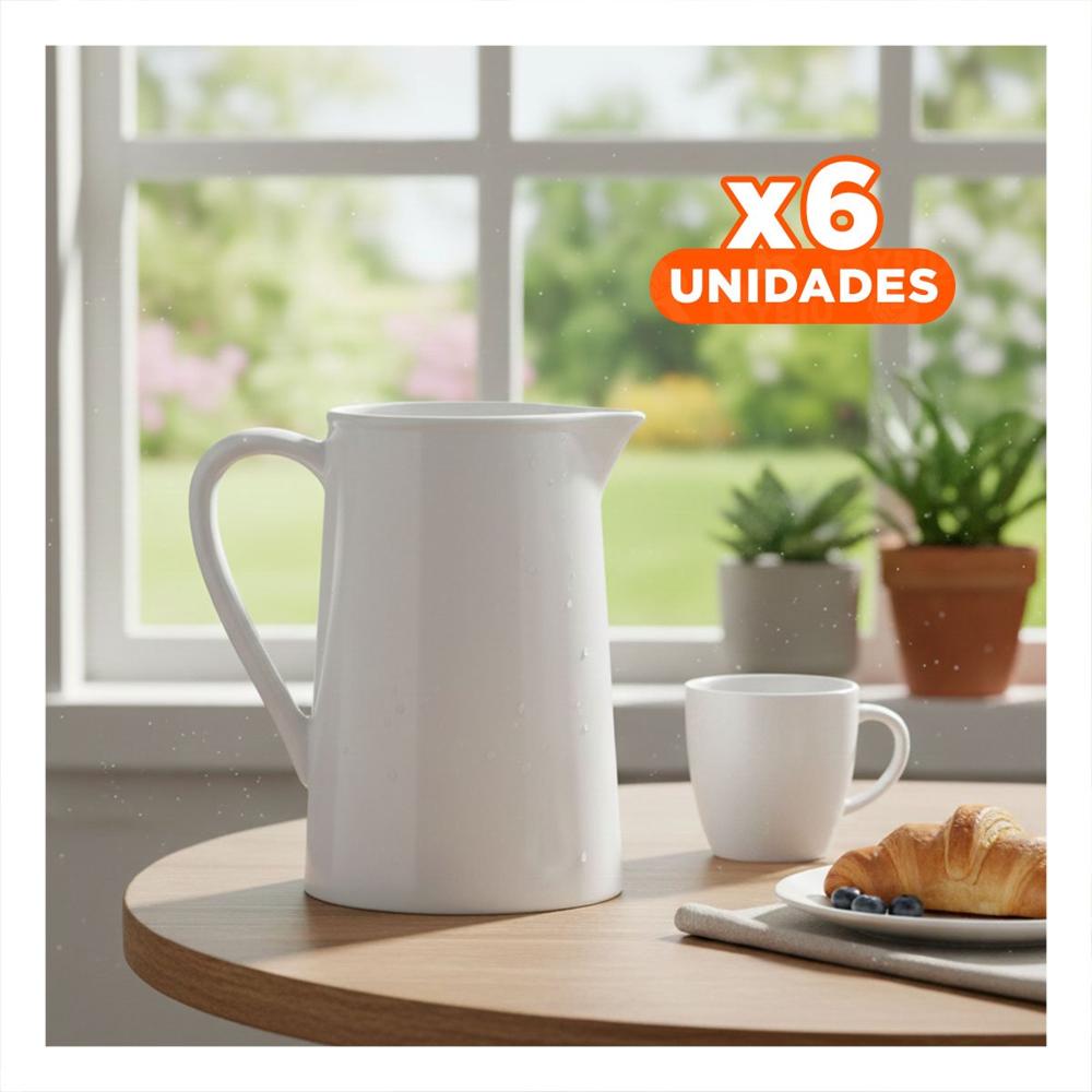 Pack6 Vasija Moderna de Ceramica Blanco para Cocina y Servicio Diario Y Papel Regalo