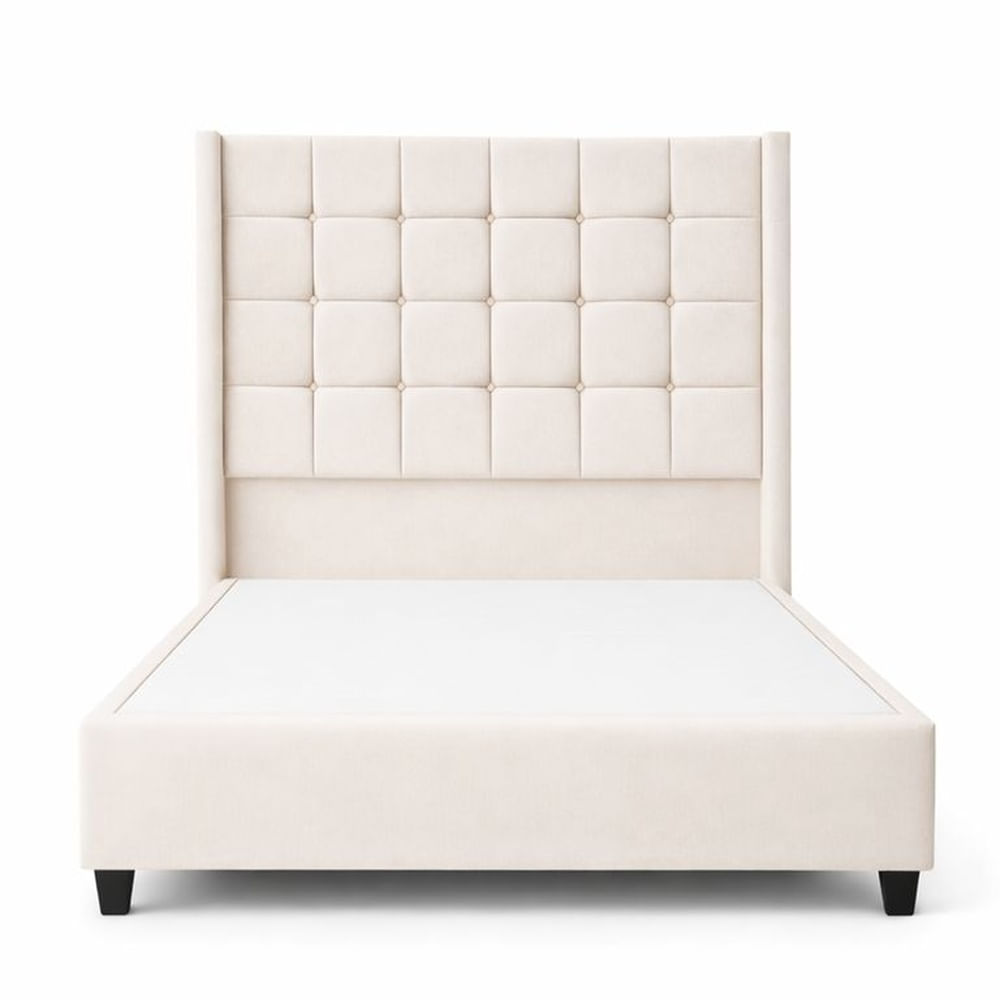 Cama Tapizada Confort Cubo Ivory 1.5 Plz Ivory